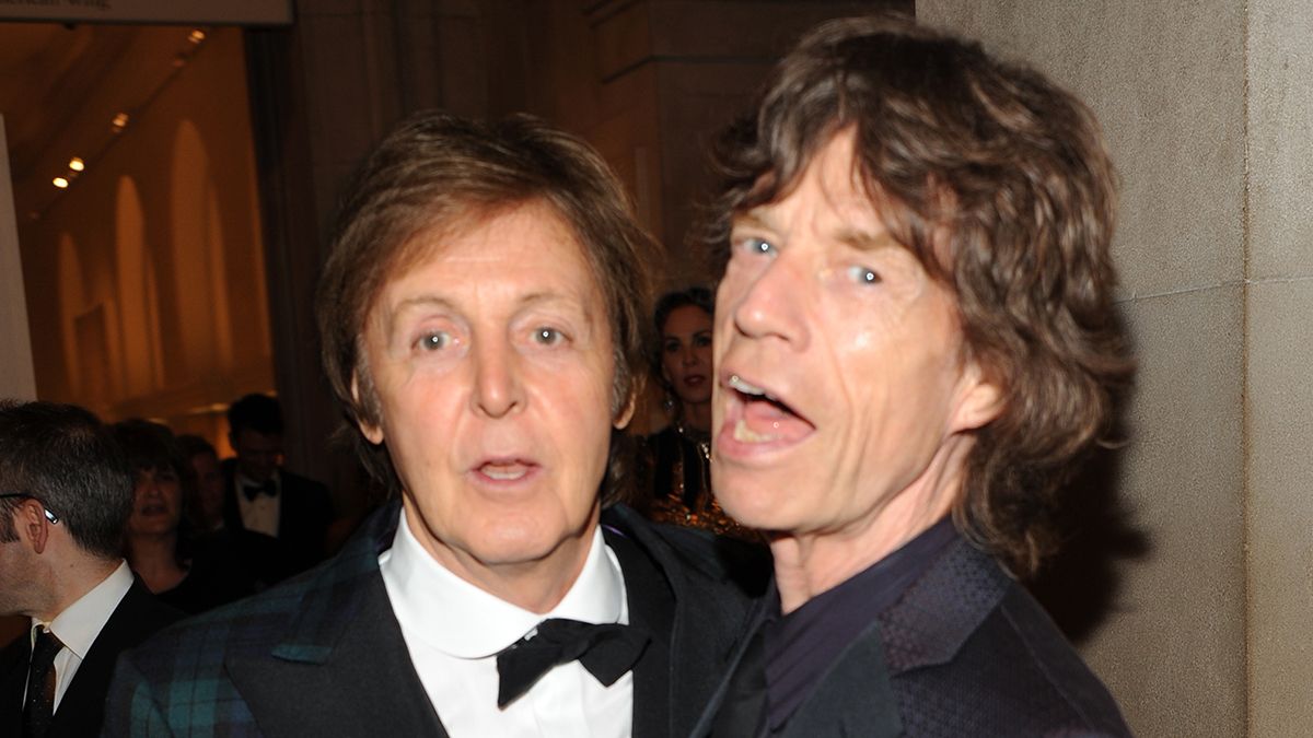 Paul McCartney (L) and Mick Jagger attend the Metropolitan Museum of Art's 2011 Costume Institute Gala featuring the opening of the exhibit Alexander McQueen : Savage Beauty.