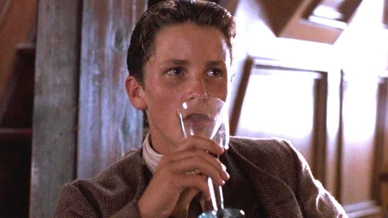 Jim Hawkins drinking in Treasure Island