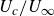 upper U Subscript c Baseline divided by upper U Subscript normal infinity