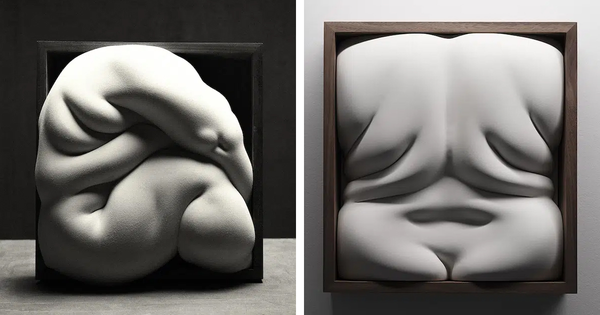 Soft-Looking Sculptures Reveal the Weight of Human Excess
