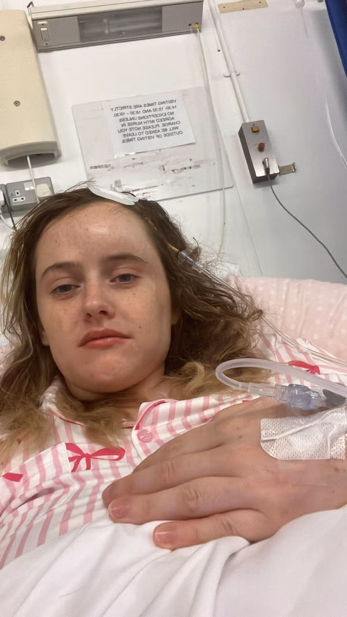 Caoimhe Jennings after surgery