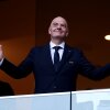 FIFA President Gianni Infantino attends a World Cup match between Netherlands and Morocco at Monterrey Stadium, in Guadalupe, Mexico, on June 29, 2026.