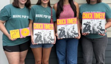 Maine’s Role Model signs album for fans at Bull Moose