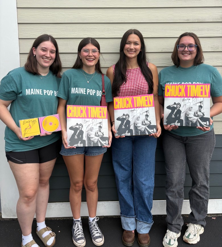 Maine’s Role Model signs album for fans at Bull Moose