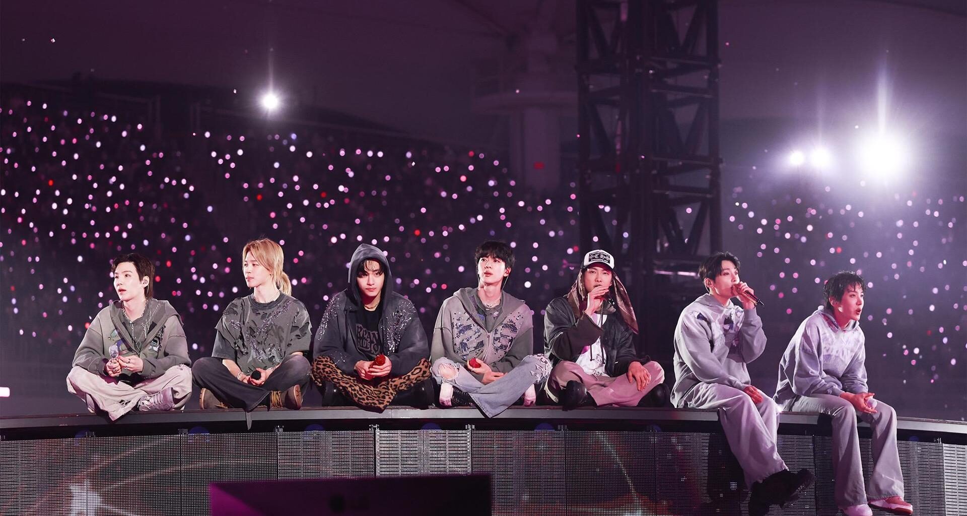 K-pop group BTS performs during its “BTS WORLD TOUR ‘ARIRANG’