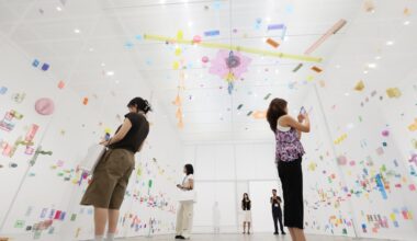 Visitors look around Do Ho Suh