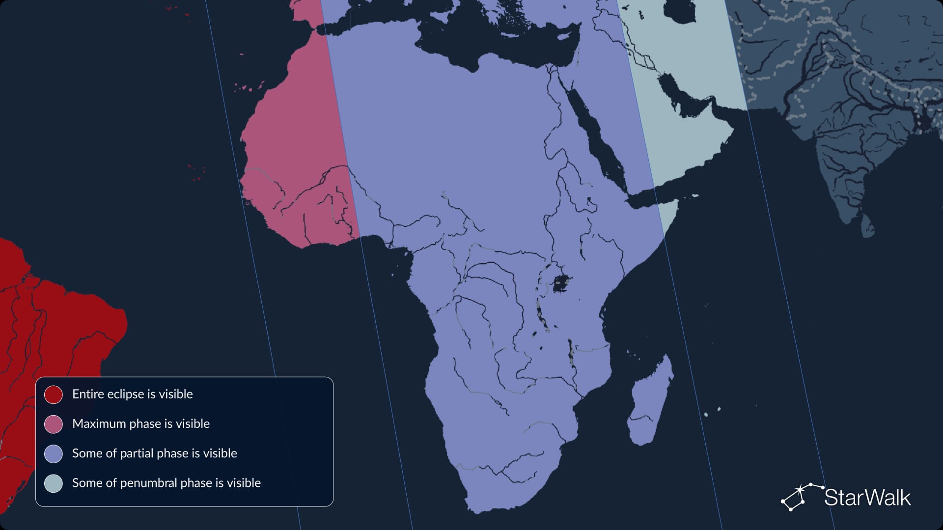 Partial Lunar Eclipse 2026 Visibility Map for Africa