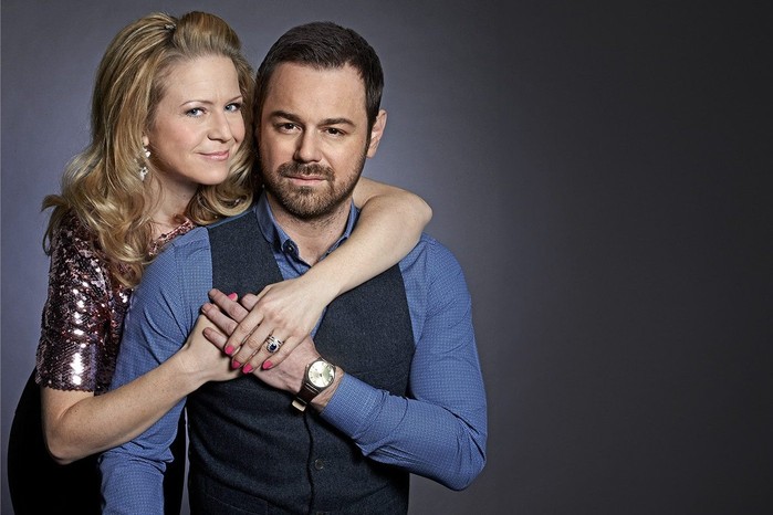 Kellie Bright and Danny Dyer (Linda and Mark Carter) Eastenders shoot 2014 Week 30 Danny Dyer