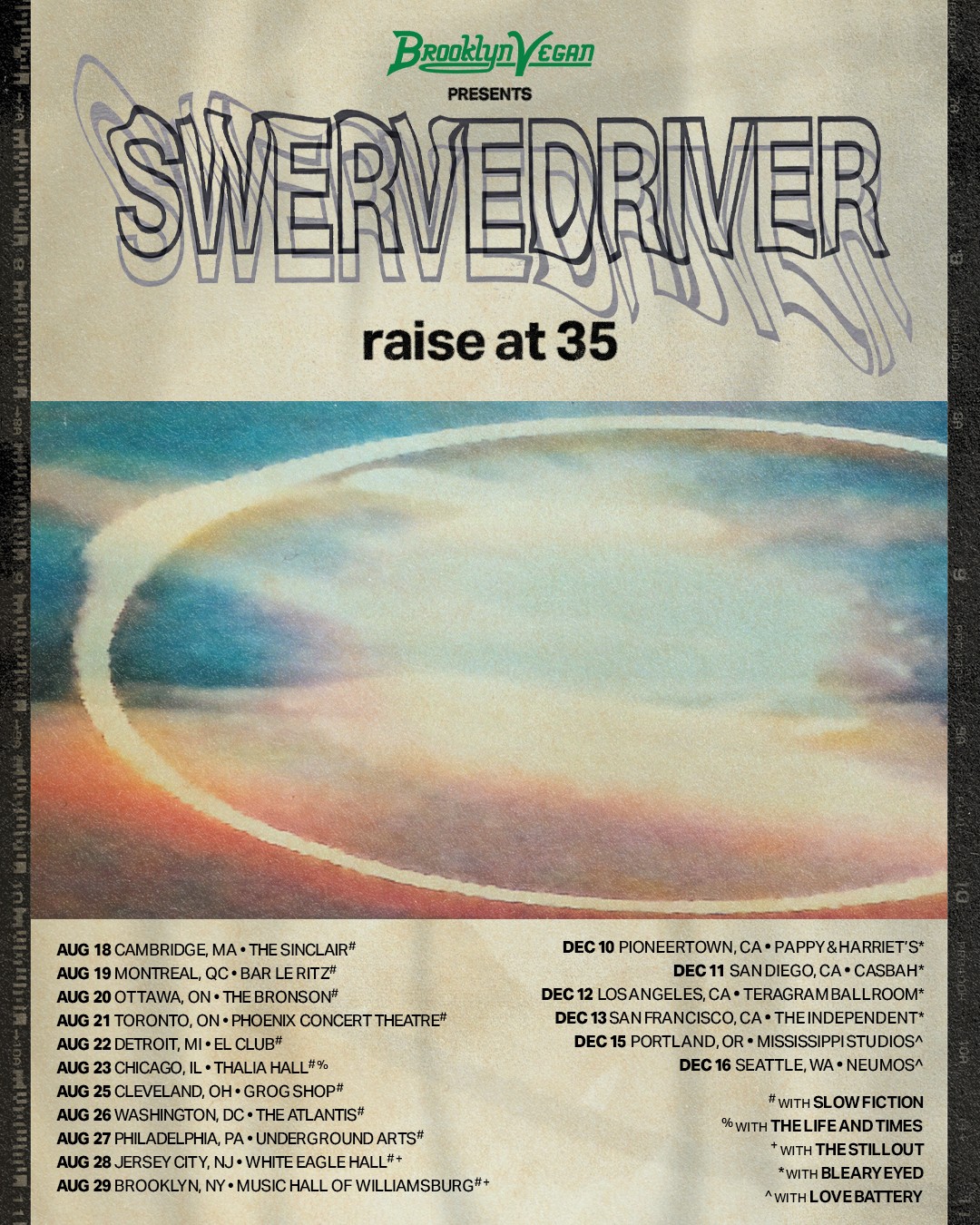 Swervedriver tour poster
