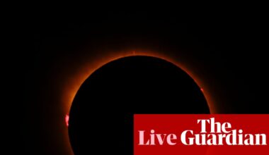 Europe solar eclipse: millions watch rare spectacle across Spain, UK and Iceland – as it happened | Europe