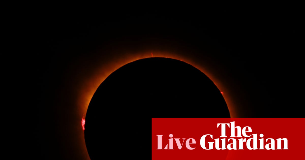Europe solar eclipse: millions watch rare spectacle across Spain, UK and Iceland – as it happened | Europe