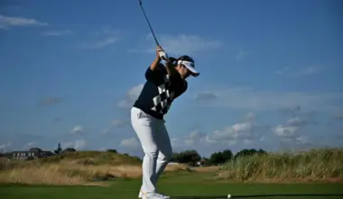 South Korea’s Ryu Hae-ran driving the ball from the 16th tee on July 31.