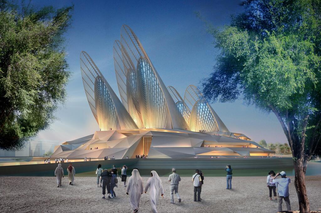 Zayed National Museum, named after Sheikh Zayed bin Sultan Al Nahyan, the UAE’s founder and first president (Illustration: Foster + Partners) Zayed National Museum, מוזיאון חדש באבו דאבי