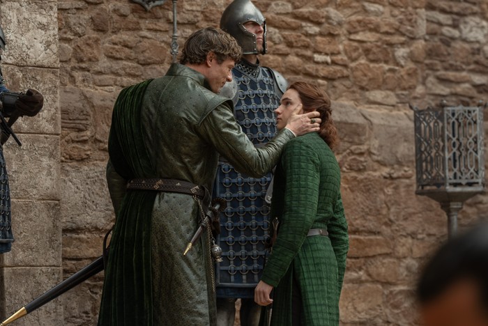 James Norton as Ormund Hightower and Benjamin Evan Ainsworth as Daeron Targaryen in House of the Dragon seasn 3 James Norton as Ormund Hightower and Benjamin Evan Ainsworth as Daeron Targaryen in House of the Dragon seasn 3
