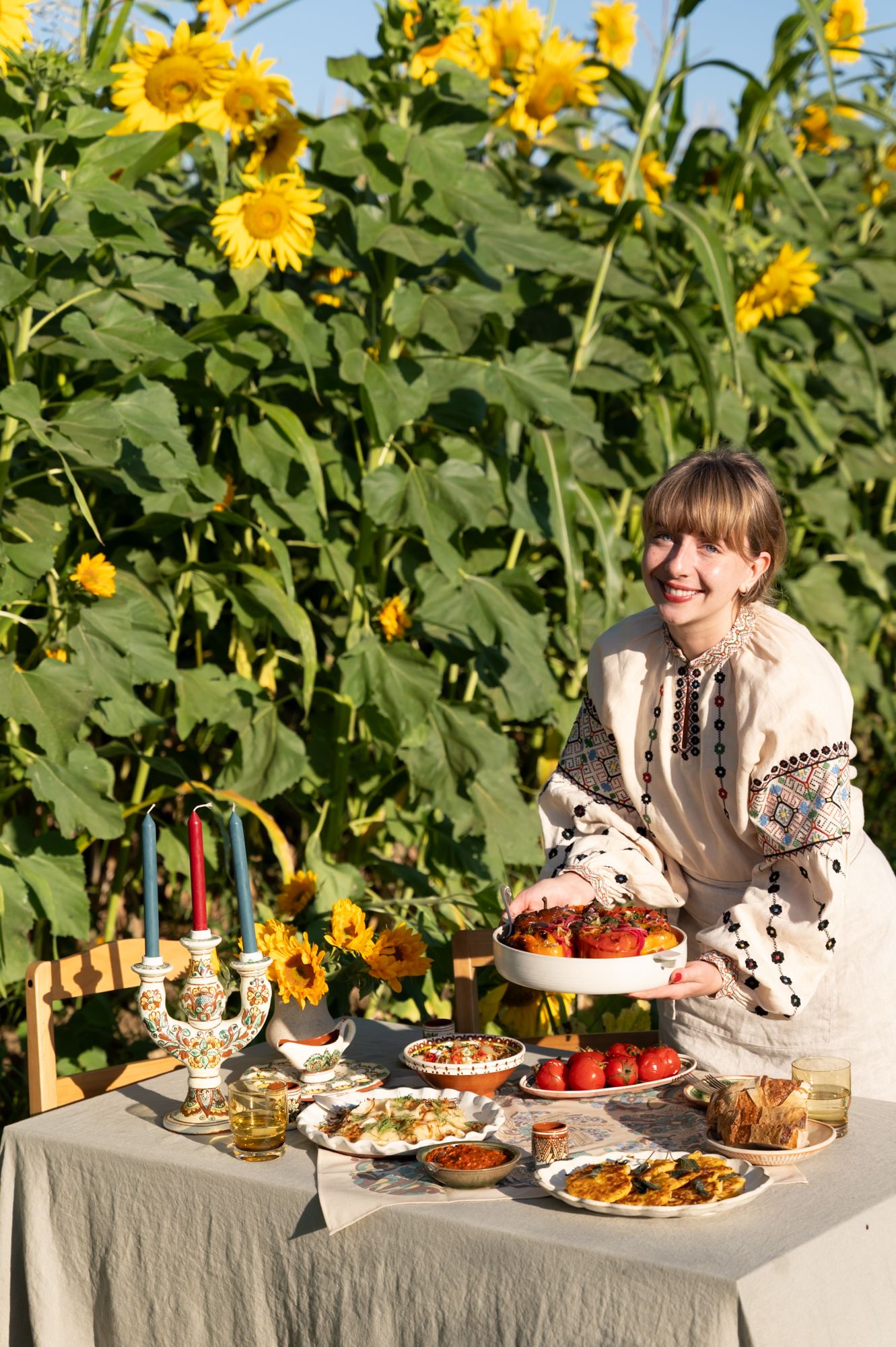 Image may contain Brunch Food People Person Adult Festival Hanukkah Menorah and Outdoors