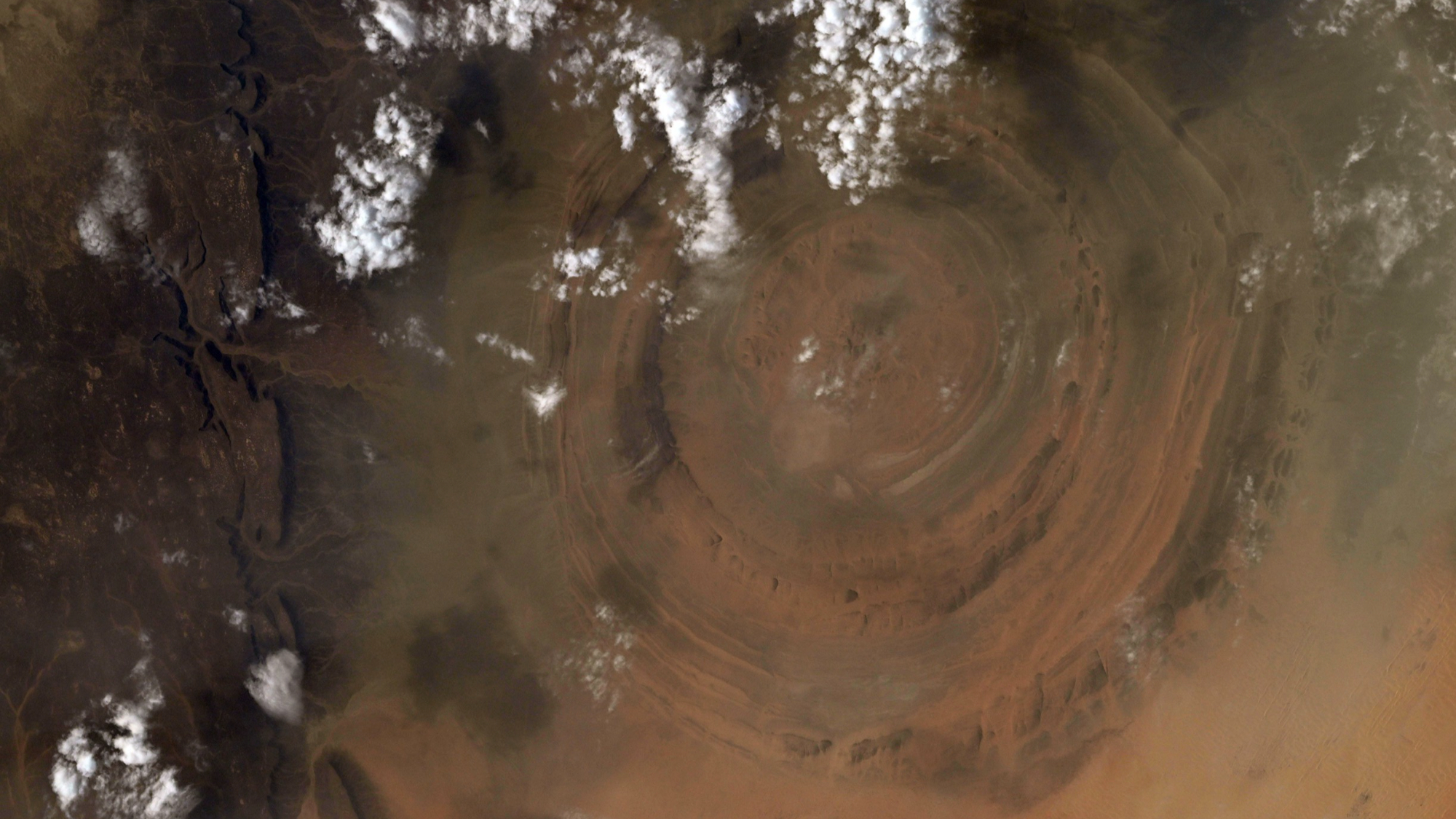 The Richat Structure as seen from space.