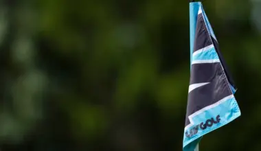 Aug 22, 2025; Detroit, Michigan, USA;  The LIV Golf logo is seen on the 14th green pin flag during the quarterfinals of the LIV Golf Michigan Team Championship at The Cardinal at Saint John's Resort. Mandatory Credit: Aaron Doster-Imagn Images/File Photo