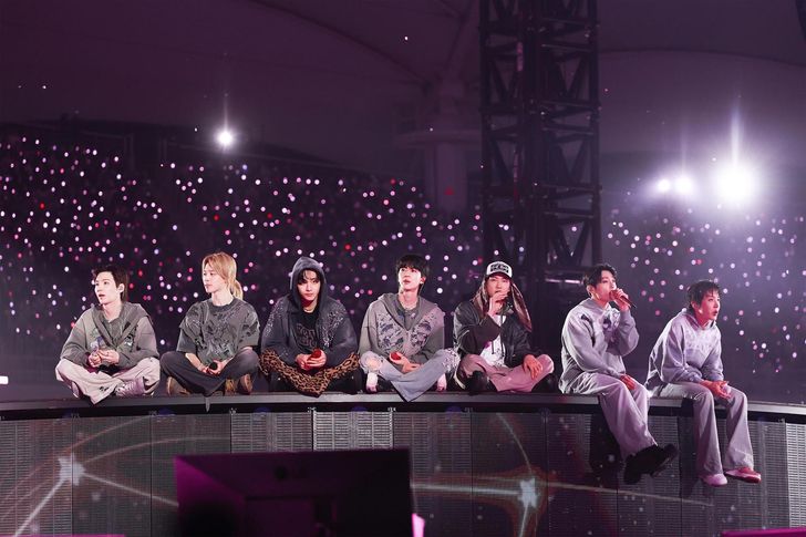 K-pop group BTS performs during its “BTS WORLD TOUR ‘ARIRANG’' concert at Goyang Stadium in Gyeonggi Province, April 11. Courtesy of BigHit Music 