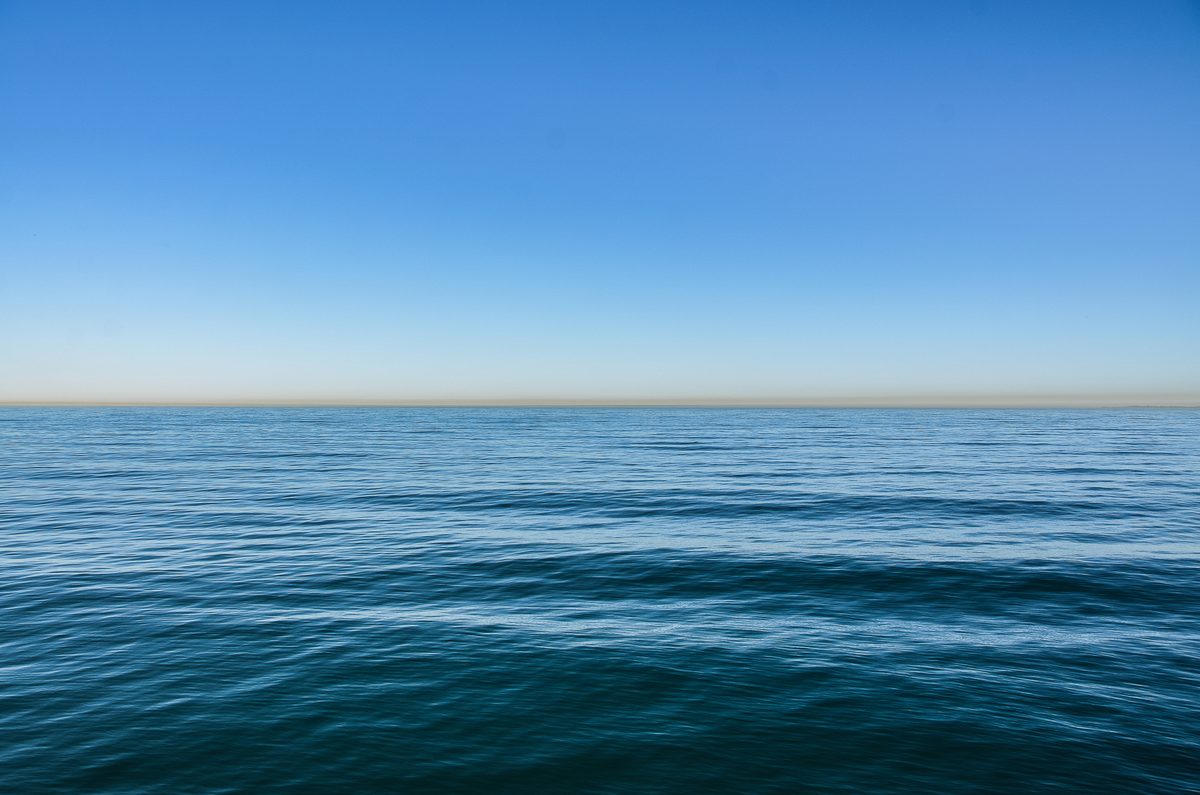 View of the ocean from California