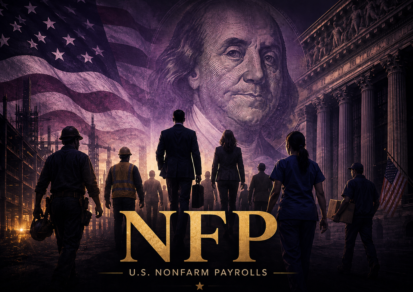 What is the distribution of forecasts for the US NFP?