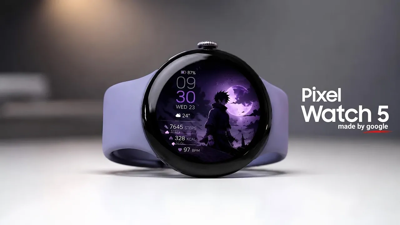 Google Gemini AI logo displayed on a smartwatch screen.