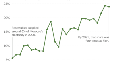 Morocco now gets almost a quarter of its electricity from renewables, but still relies heavily on coal