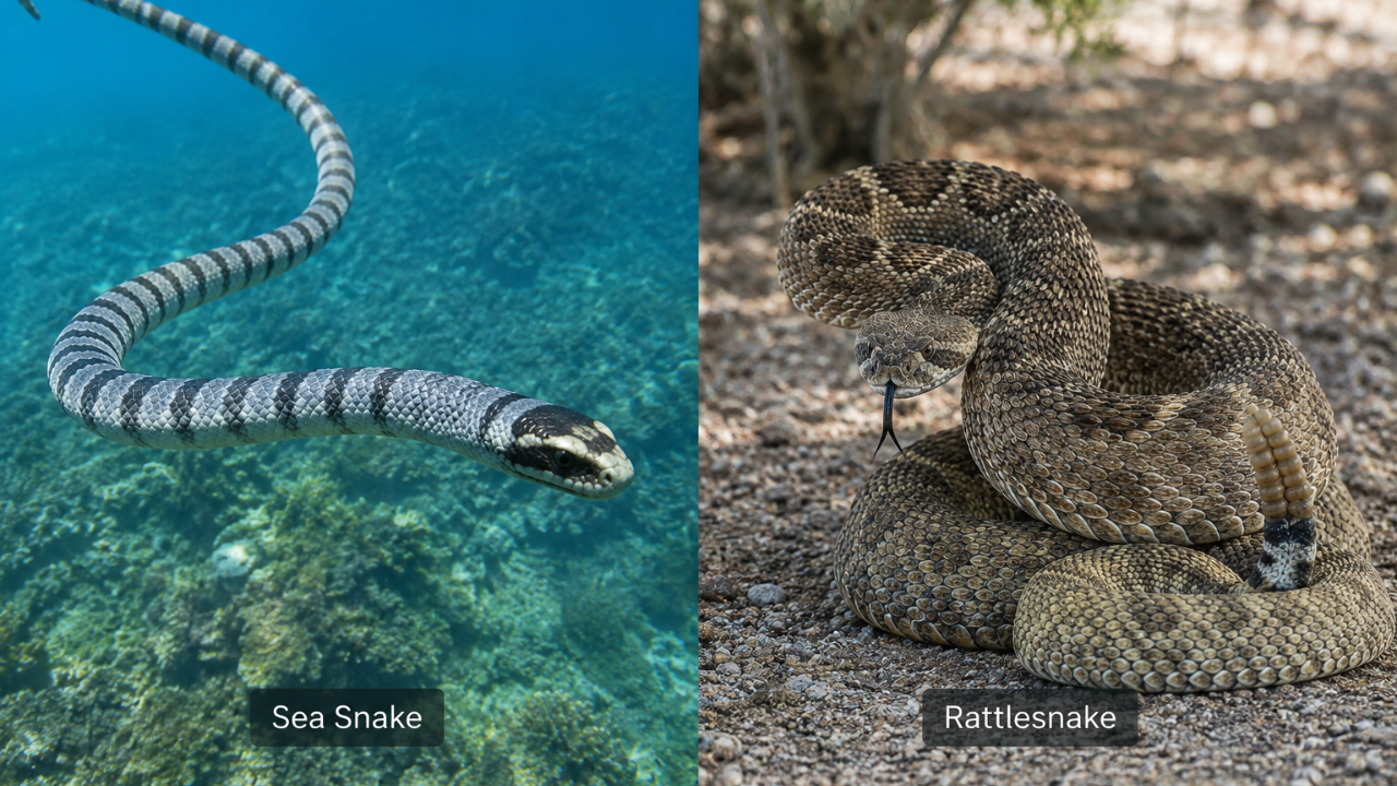 Sea snakes and rattlesnakes