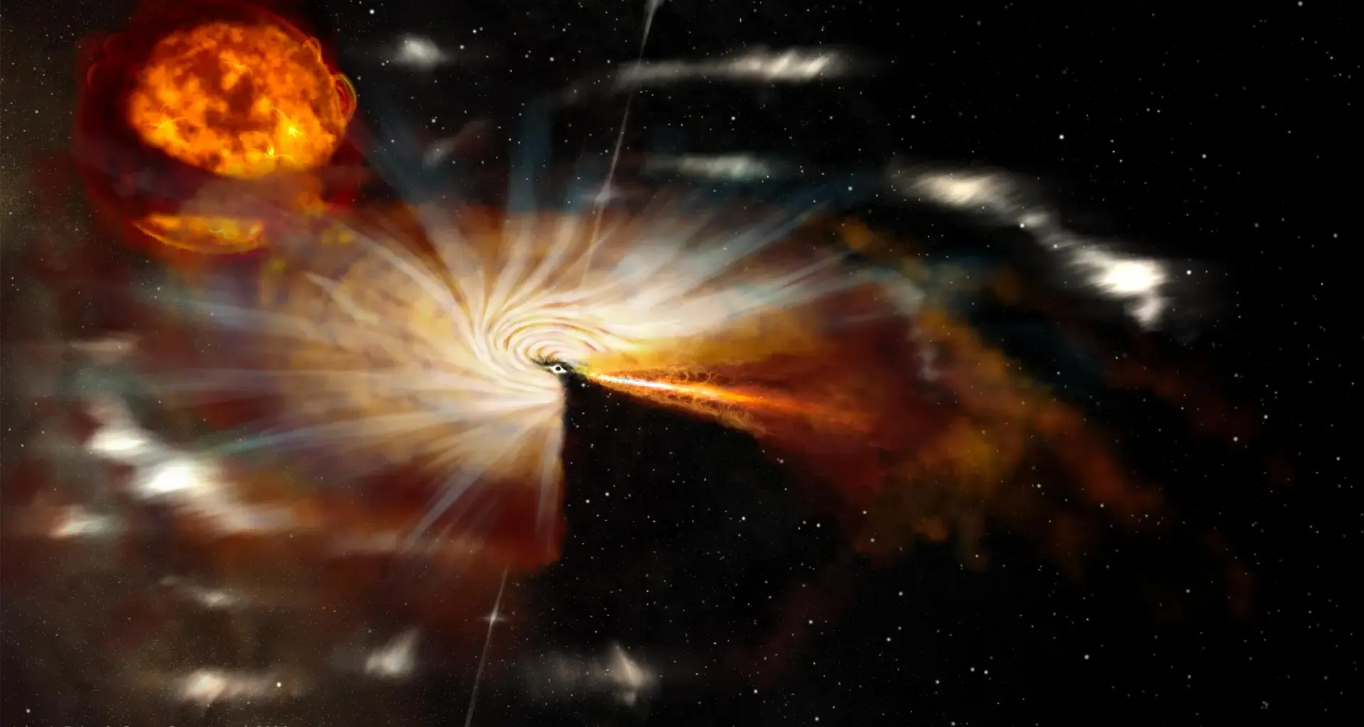 Black holes may spit out nearly as much matter as they swallow