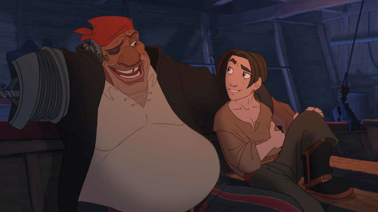 Long John Silver and Jim Hawkins chilling in 