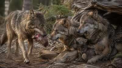 Why do older wolf siblings return from hunts to feed and protect newborn pups instead of leaving the pack? A six-year study has the answer