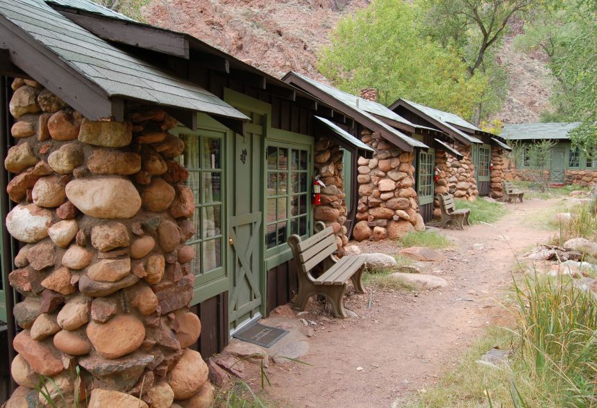 Cabins at Phantom Ranch are seen in 2006.
