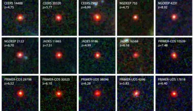 This image shows 15 of the 341 hitherto identified “little red dot” galaxies discovered in the distant Universe by JWST. These galaxies all exhibit similar features, but only exist very early on in cosmic history; there are no known examples of such galaxies close by or at late times. Credit: D. Kocevski et al. (2025)