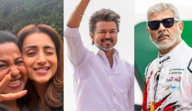Trisha Krishnan-Radhika Sarathkumar Bond In Viral London Pic As Vijay Flags Off Ajith Kumar's Silverstone Race