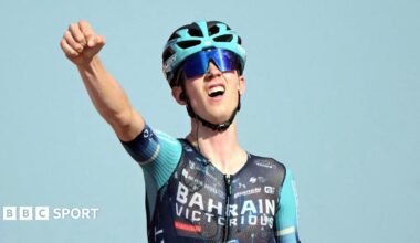 Jakob Omrzel celebrates victory