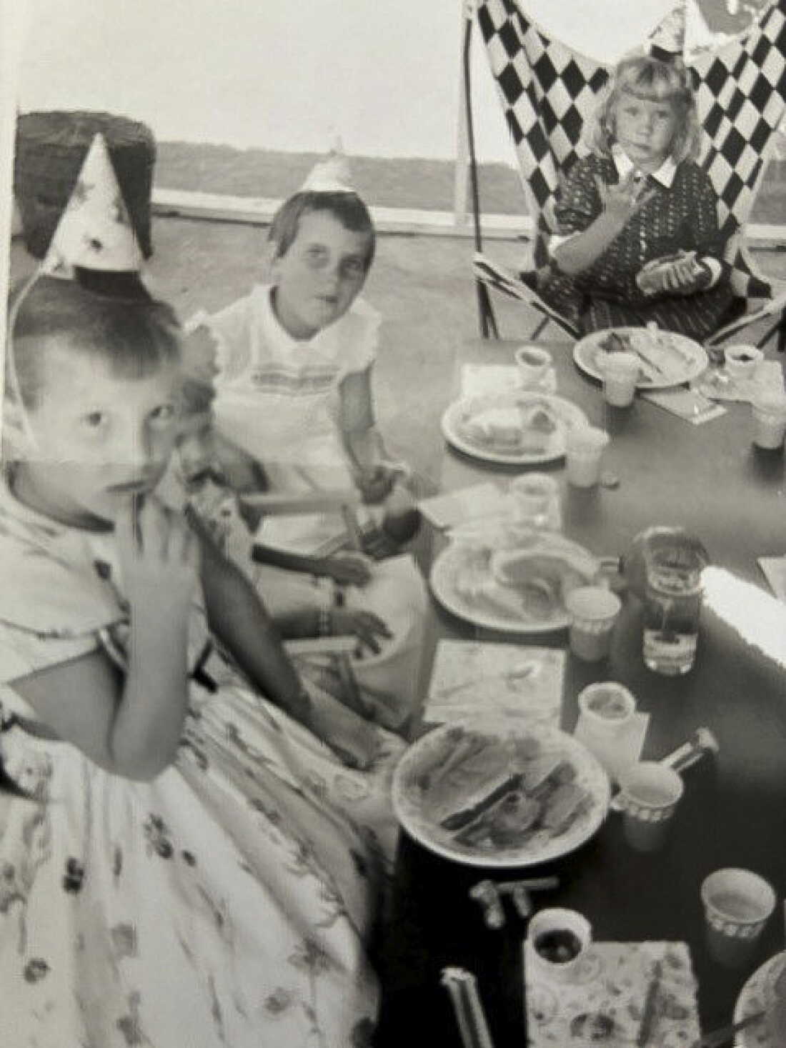 Ann M. Martin’s fifth birthday. Ann is on the top right and Beth is at the bottom left.