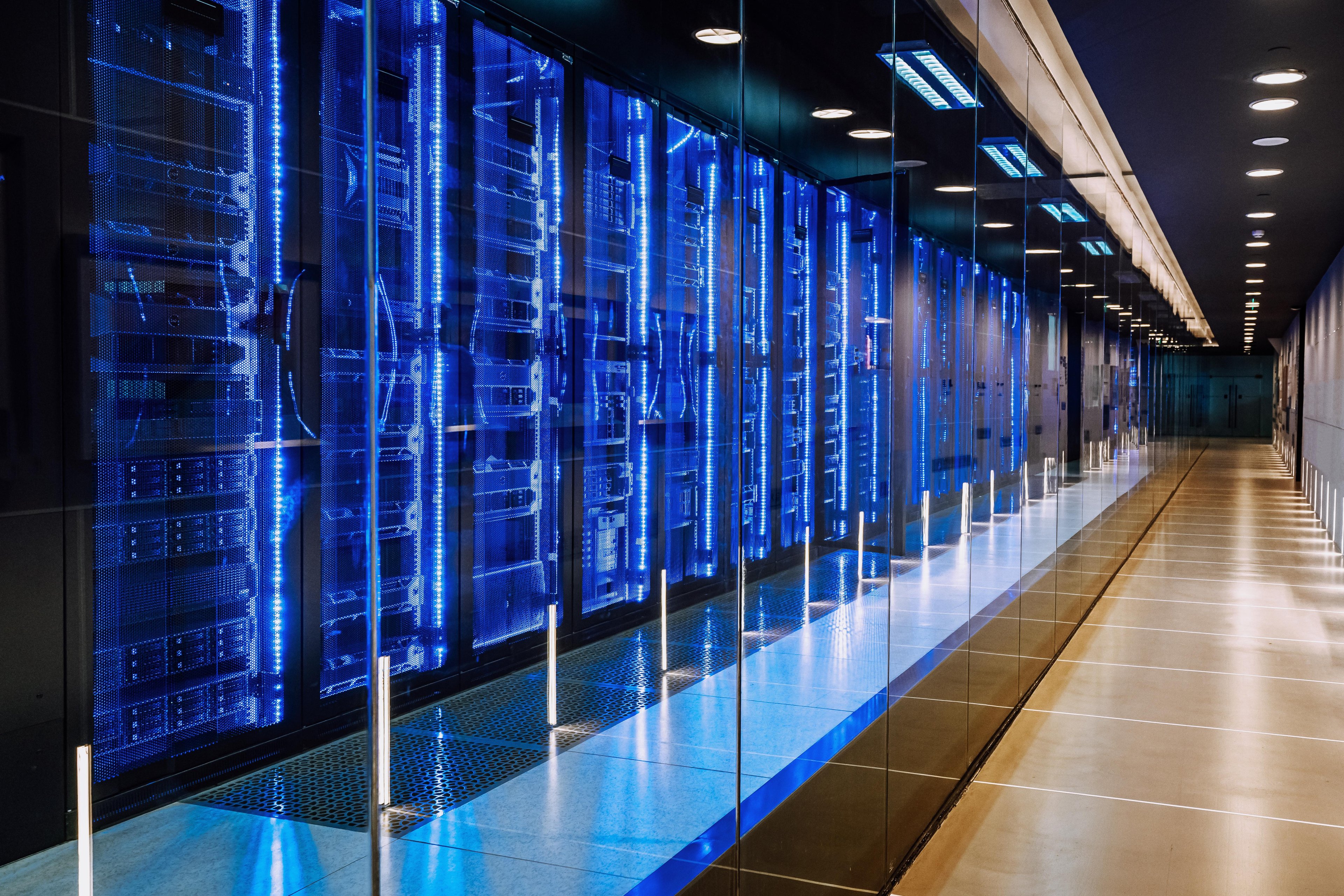 A data center room is shown.