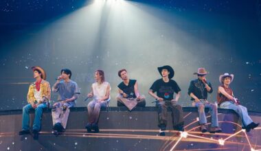 BTS perform on stage for its