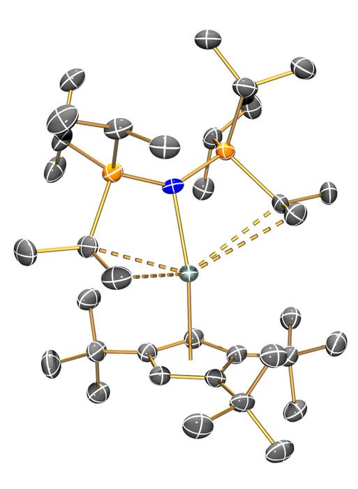 Structure of a dysprosium cyclopentadienyl-amide compound determined by single crystal X-ray diffraction