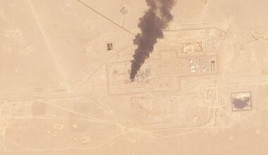 Saudi Arabian oil pipeline system hit by projectiles triggering fires