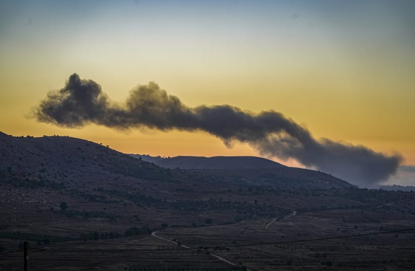 Smoke rises from southern Lebanon during an Israeli military operation, September 5, 2026.