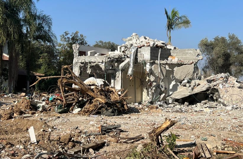 Photos of the destruction in Kibbutz Be'eri taken in the beginning of November 2023.