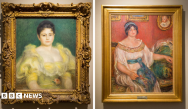 Renoir: Thieves who stole four paintings abandoned two in garden as they fled, says mayor