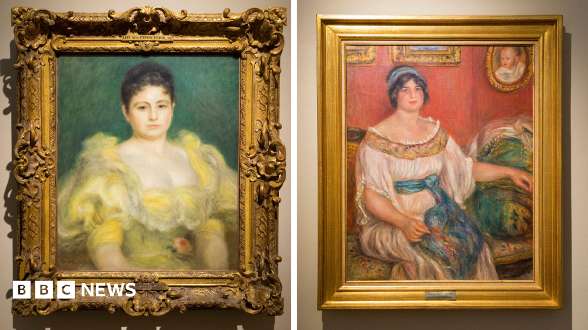 Renoir: Thieves who stole four paintings abandoned two in garden as they fled, says mayor