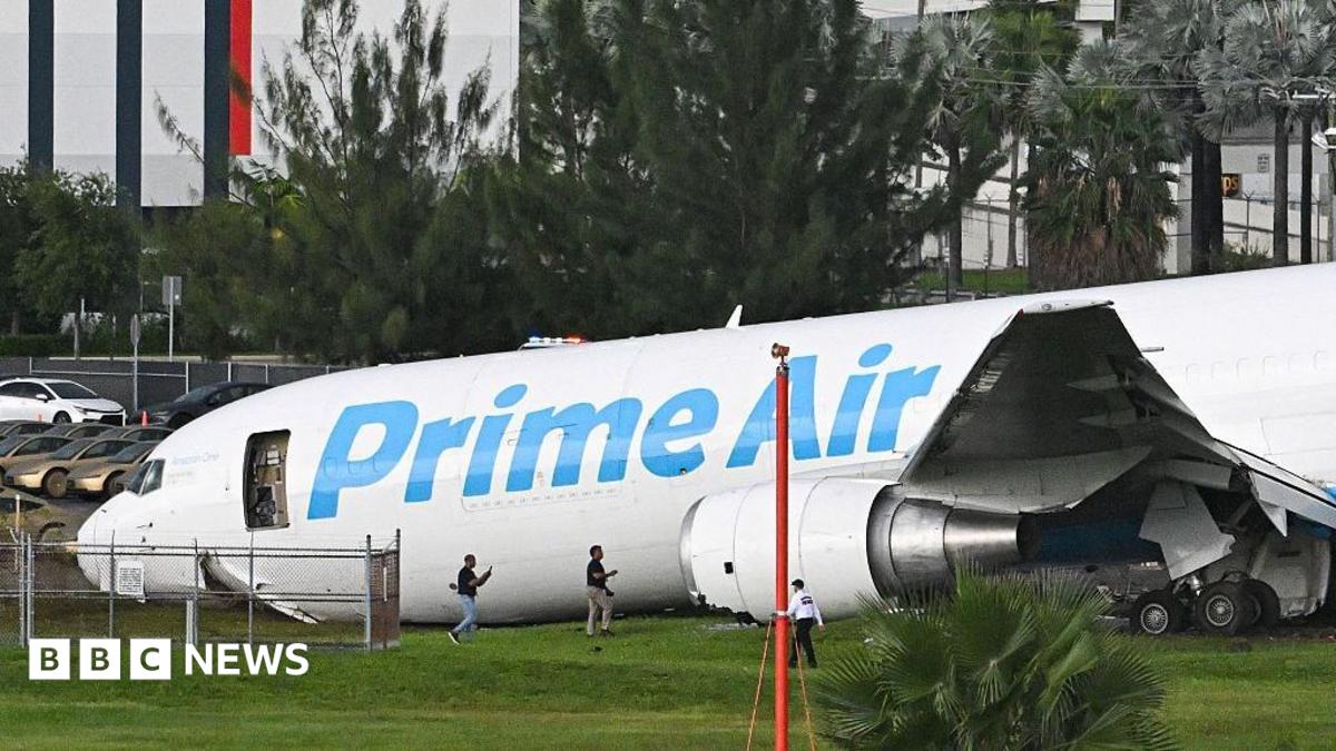 Five dead after Amazon plane overshoots runway at Miami International Airport - follow live