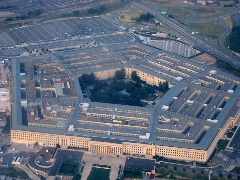 Aerial view of the Pentagon in Washington, DC