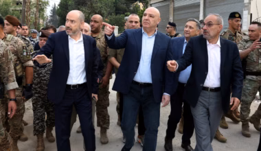 Lebanon’s president makes a rare visit to southern city as fears of Israeli attacks grow