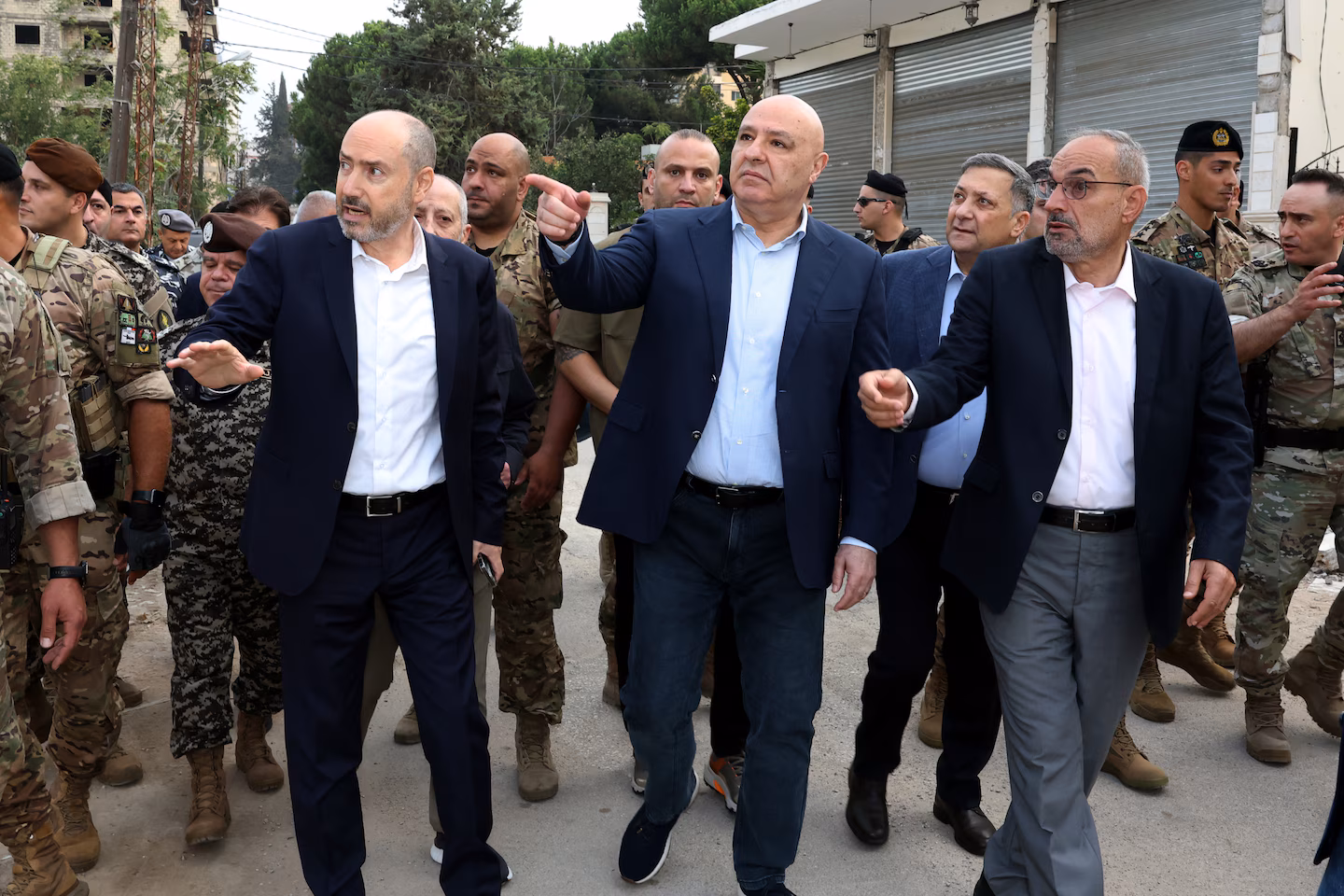 Lebanon’s president makes a rare visit to southern city as fears of Israeli attacks grow