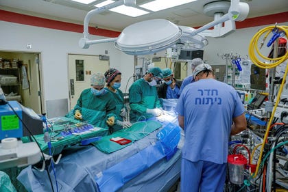 An operating room in an Israeli hospital, 2023.