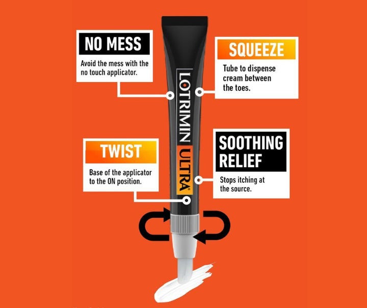 The Lotrimin Ultra treatment comes in an easy-to-apply tube with a mess-free applicator.