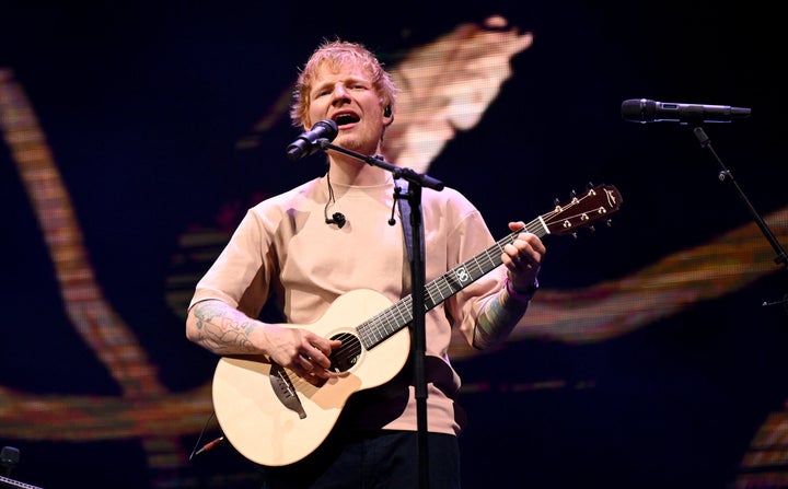 Ed Sheeran performs during iHeartRadio KISS108's Jingle Ball 2025 at TD Garden on Dec. 14, 2025, in Boston, Massachusetts.